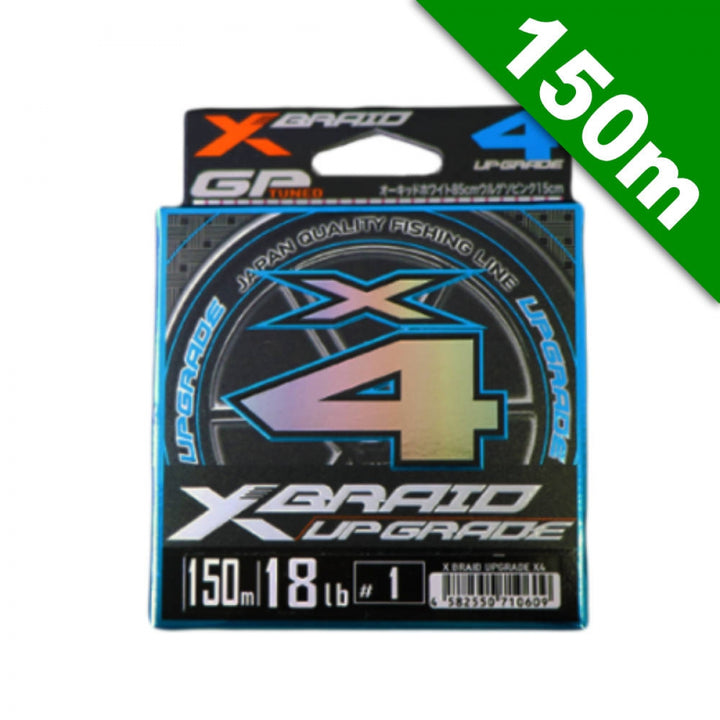 YGK XBRAID UPGRADE X4 #1.5 (25 lb) - 150m PE WHITE + PINK MARKING