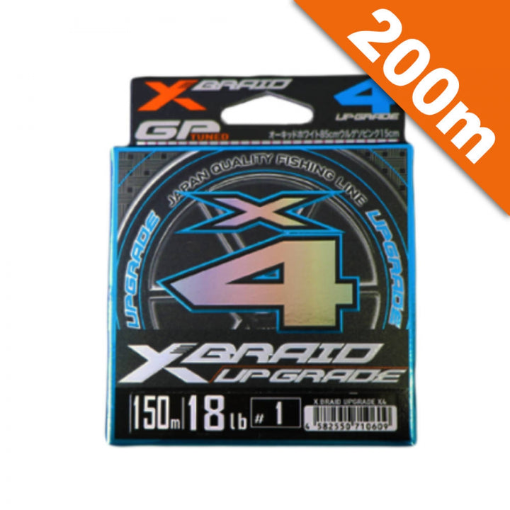 YGK XBRAID UPGRADE X4 #3 (40 lb) - 200m PE WHITE + PINK MARKING