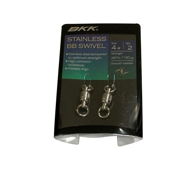 BKK STAINLESS BB SWIVEL #00 (2 pcs/pack)