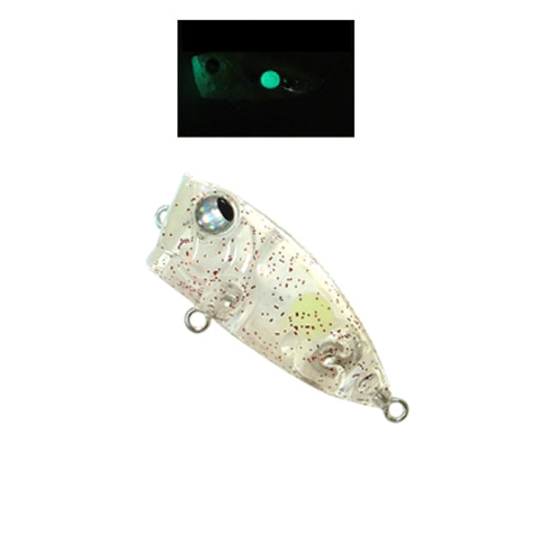 RUDIE'S MEBA POPPER Z 35mm : 3.5g CLEAR AKA RAME SPOT GLOW