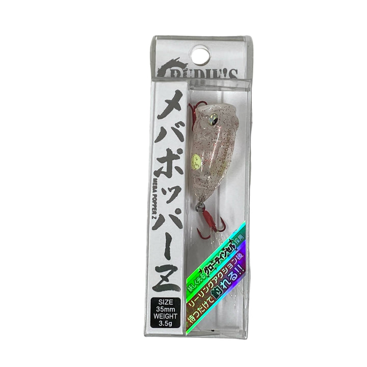 RUDIE'S MEBA POPPER Z 35mm : 3.5g CLEAR AKA RAME SPOT GLOW