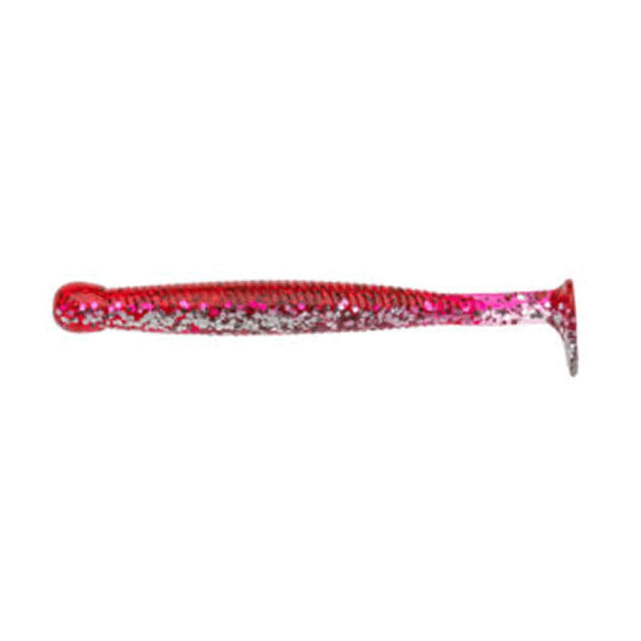 ECOGEAR GRASS MINNOW-S 1-3/4" 42mm (12 pcs/pack) 111 CLEAR Glt./RED SMALL BLACK+REDGlt.BACK