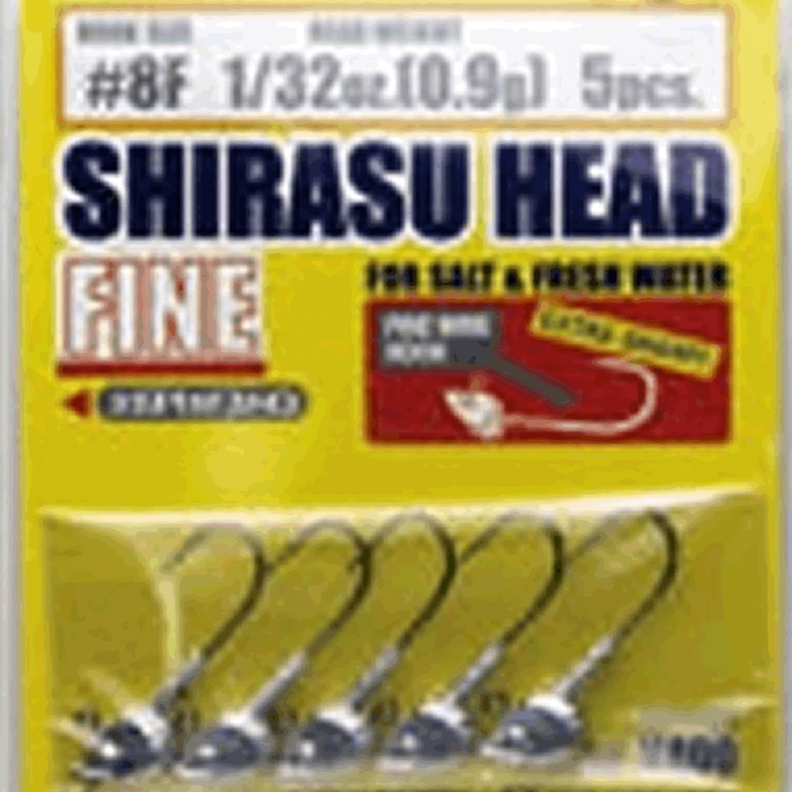 ECOGEAR SHIRASU HEAD FINE #8F - 3/64oz (1.4g) (5 pcs/pack)