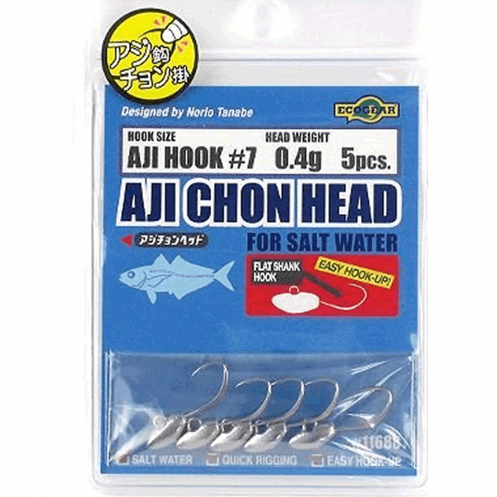 ECOGEAR AJI CHON HEAD 0.4g (5 pcs/pack)