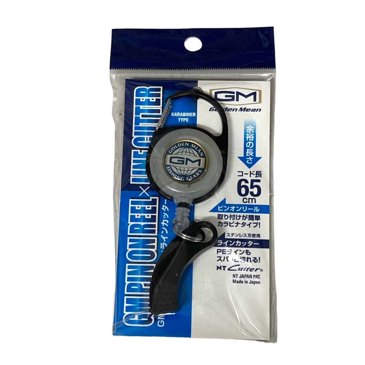 Golden Mean GM PIN ON REEL + LINE CUTTER REEL/75m : 17.3g CUTTER/45mm : 2.9g #BLACK