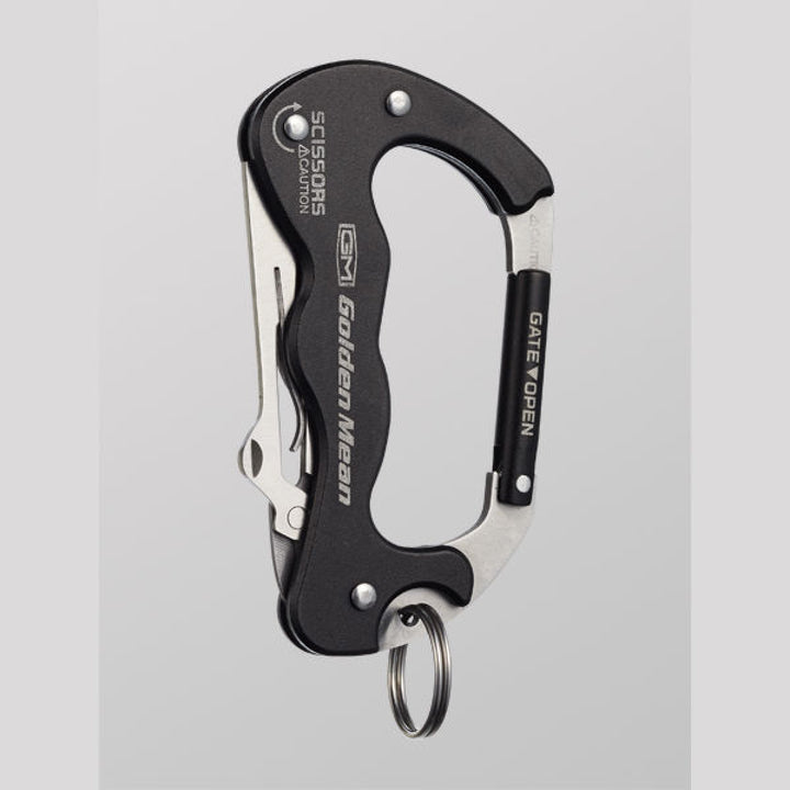 Golden Mean GM KARABINER SCISSORS H90 x W52mm : 63g #BLACK