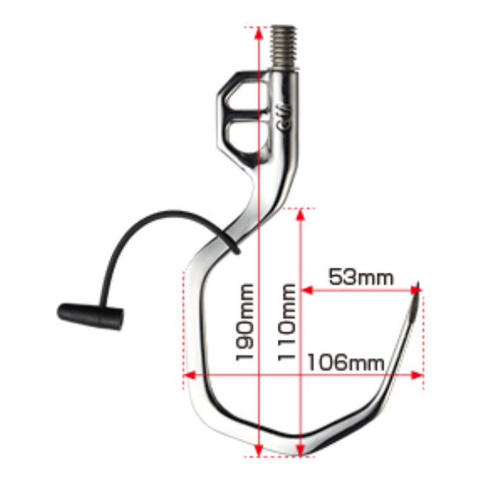 Golden Mean GM COMPACT SPEAR + ULTIMATE GAFF M SET SPEAR/1.95m : 300g GAFF/H190 : W106mm : 158g #BLACK