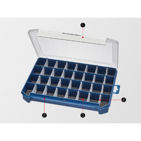 Golden Mean GM MULTI SINKER CASE 255×190×40mm Lid clear/Bottom navy