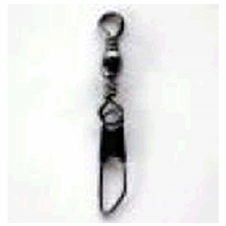NT SWIVEL BRASS BARREL SWIVEL WITH SAFETY SNAP (Value Pack) #12 (50 pcs/pack) BLACK