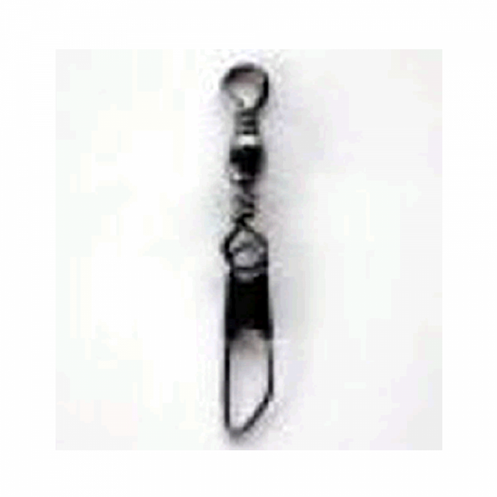 NT SWIVEL BRASS BARREL SWIVEL WITH SAFETY SNAP (Value Pack) #3 (40 pcs/pack) BLACK