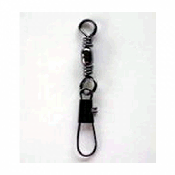 NT SWIVEL BRASS BARREL SWIVEL WITH INTERLOCK SNAP #1 (3 pcs/pack) BLACK