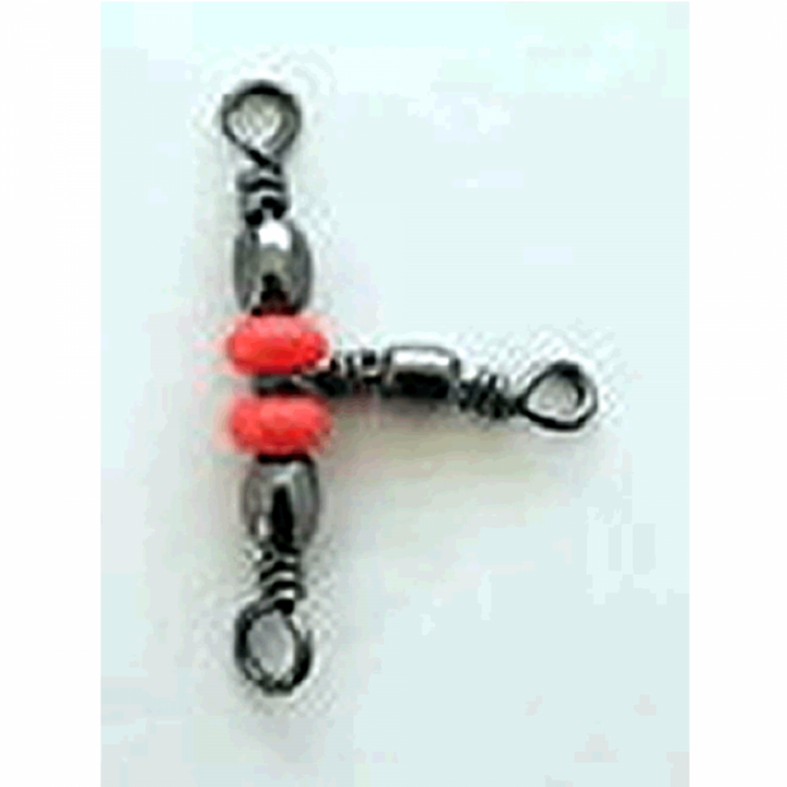 NT SWIVEL BRASS BARREL TRIPLE SWIVEL #7 (C TYPE) (5 pcs/pack) BLACK