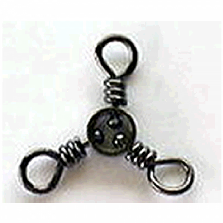 NT SWIVEL BRASS THREE WAY SWIVEL #3 (8 pcs/pack) BLACK