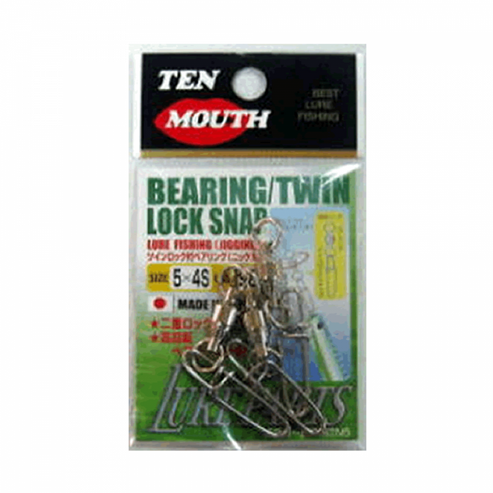 NT SWIVEL BEARING/TWIN LOCK SNAP #5 x 4S (3 pcs/pack) NICKEL