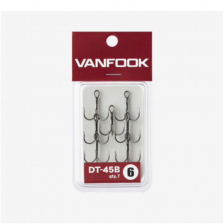 VANFOOK DT-45B TREBLE HOOK MEDIUM #6 (7 pcs/pack) NS BLACK