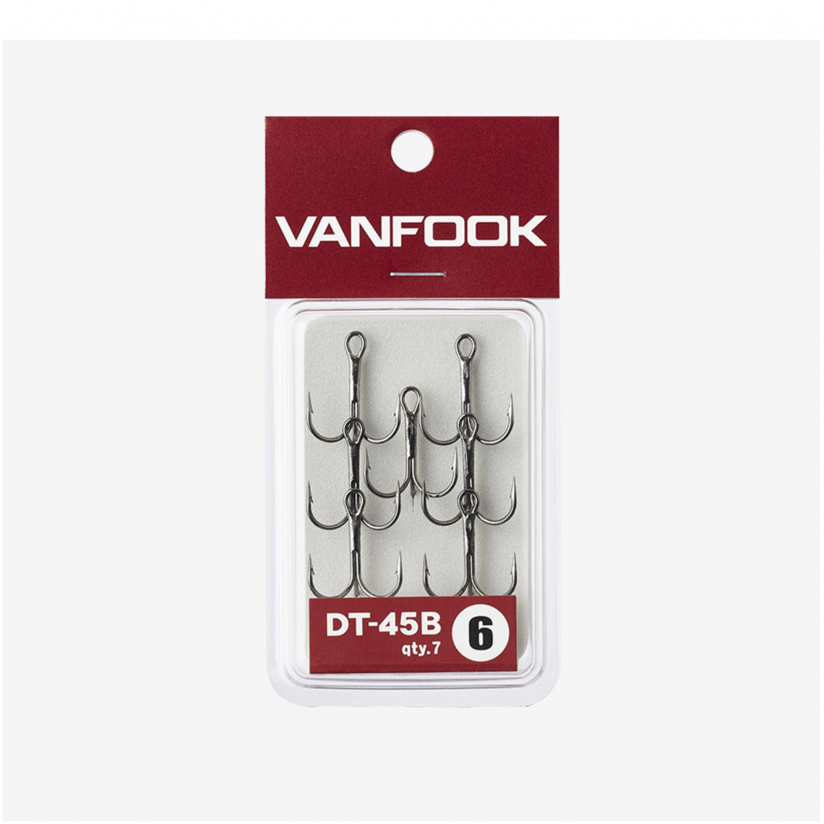 VANFOOK DT-45B TREBLE HOOK MEDIUM #4 (7 pcs/pack) NS BLACK