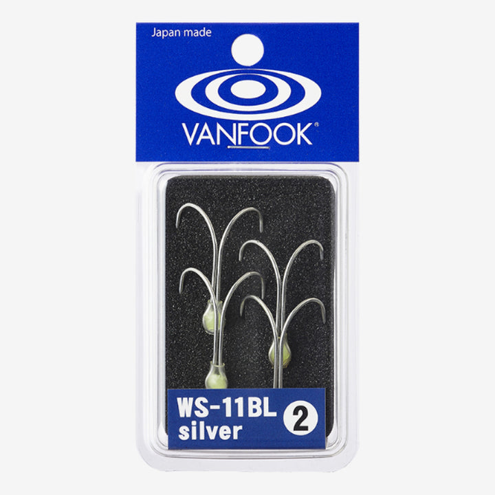 VANFOOK WS-11BL DOUBLE HOOK WIND SPECIAL #2 (4 pcs/pack) SILVER