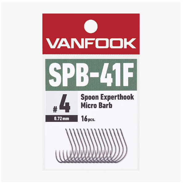 VANFOOK Spoon Experthook Medium Heavy Micro Barb Fusso #8 FUSSO BLACK