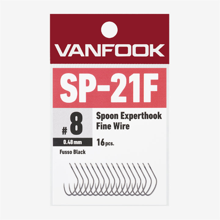 VANFOOK SP-21F SPOON EXPERTHOOK FINE #6 (16 pcs/pack) FLUORINE BLACK