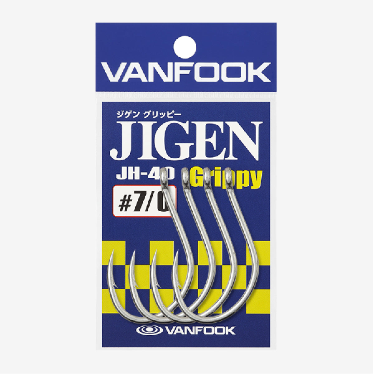 VANFOOK JH-40 JIGEN GRIPPY #8/0 (3 pcs/pack) SILVER