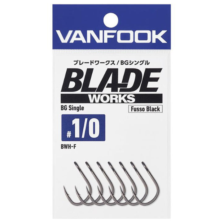 VANFOOK BWH-F BLADE WORKS BG SINGLE #3/0 (6 pcs/pack) FLUORINE BLACK