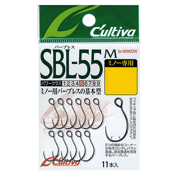 OWNER SBL-55M SINGLE 55 BARBLESS #12 (11 pcs/pack)
