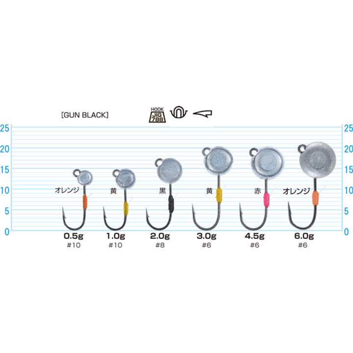 OWNER JH-89 MUSHI HEAD 4.5g (5 pcs/pack)