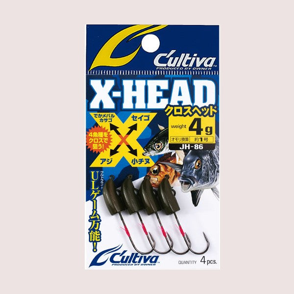 OWNER JH-86 X-HEAD 2.0g (4 pcs/pack)