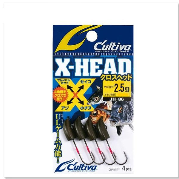 OWNER JH-86 CROSS HEAD 2.5g (4 pcs/pack)