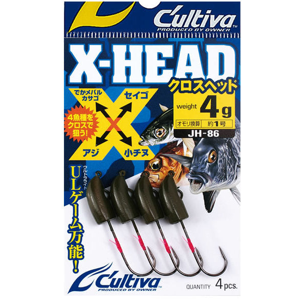 OWNER JH-86 CROSS HEAD 4.0g (4 pcs/pack)