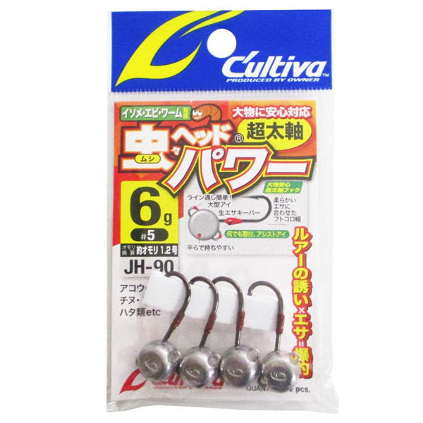 OWNER JH-90 MUSHI HEAD POWER 6g (4 pcs/pack)