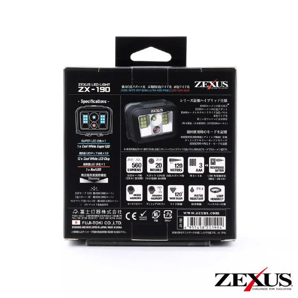 ZEXUS HEAD LIGHT ZX-190