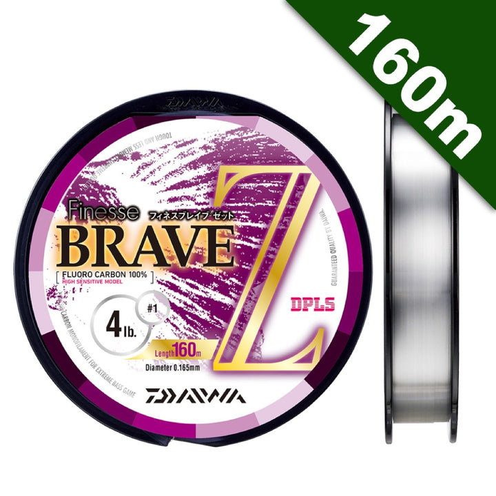 DAIWA FINESSE BRAVE Z #1.4 (5.5 lb) - 160m Fluorocarbon Natural