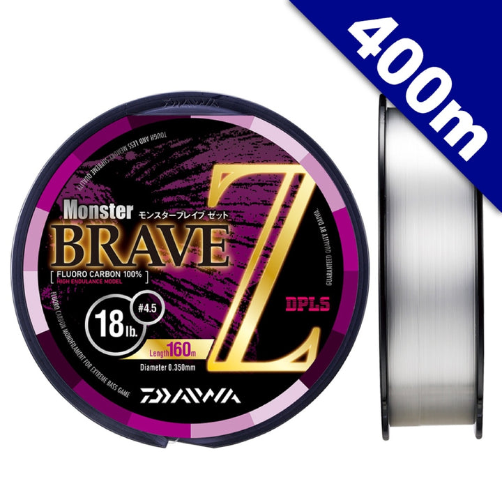 DAIWA MONSTER BRAVE Z #3.25 (13 lb) - 400m Fluorocarbon Natural