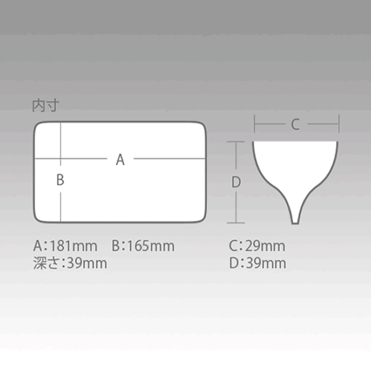 MEIHO REVERSIBLE 206×170×44mm #160 CLEAR
