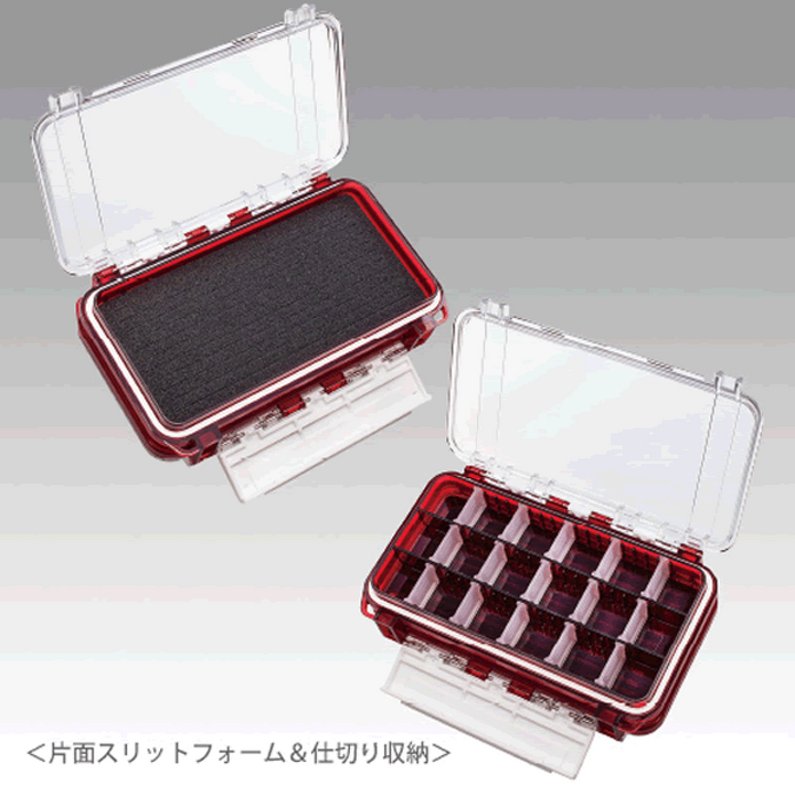 MEIHO WATER PROOF CASE WG 175×105×43mm WG-1 CLEAR RED