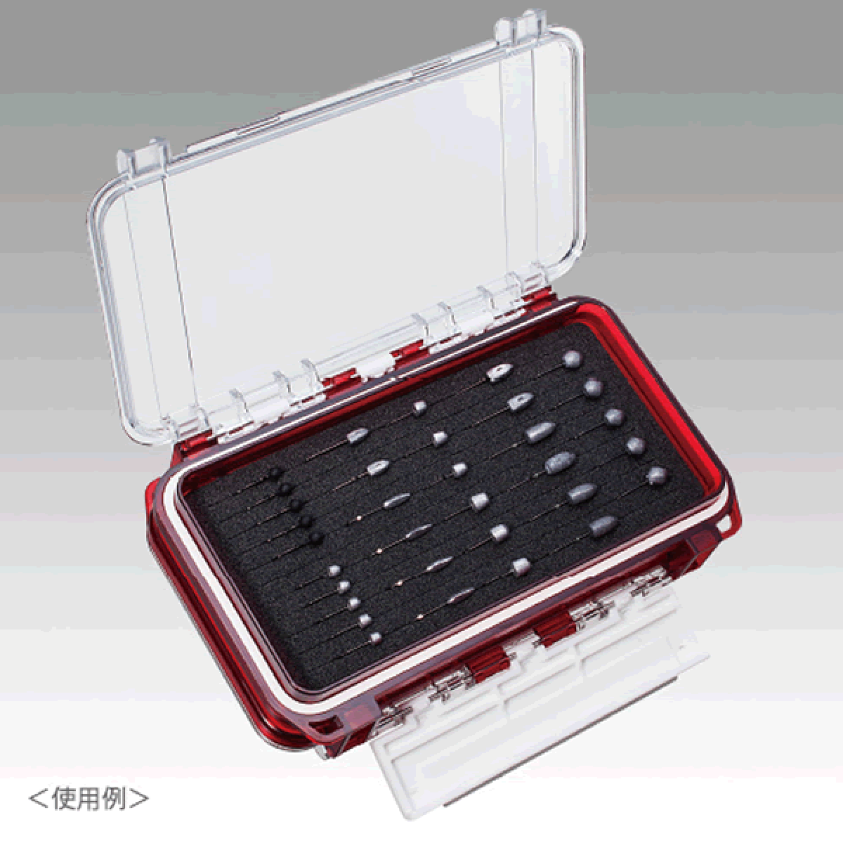 MEIHO WATER PROOF CASE WG 175×105×43mm WG-1 CLEAR RED
