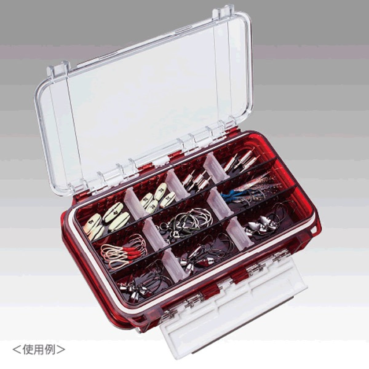 MEIHO WATER PROOF CASE WG 175×105×43mm WG-1 CLEAR RED