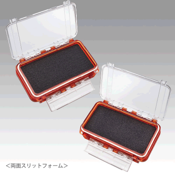 MEIHO WATER PROOF CASE WG 175×105×43mm WG-2 CLEAR ORANGE