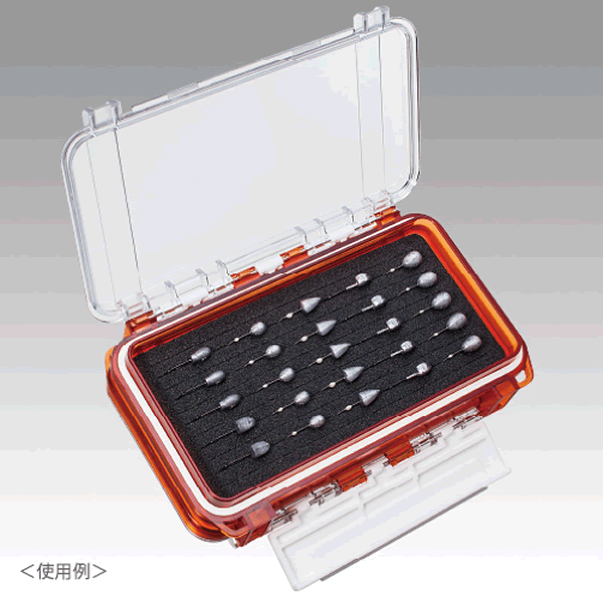 MEIHO WATER PROOF CASE WG 175×105×43mm WG-2 CLEAR ORANGE