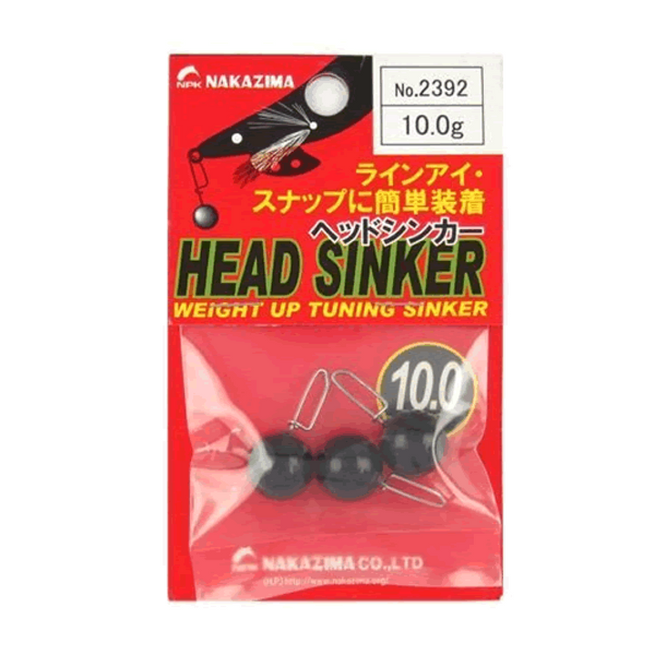 NAKAZIMA HEAD SINKER 10.0g 2392 (3 pcs/pack)