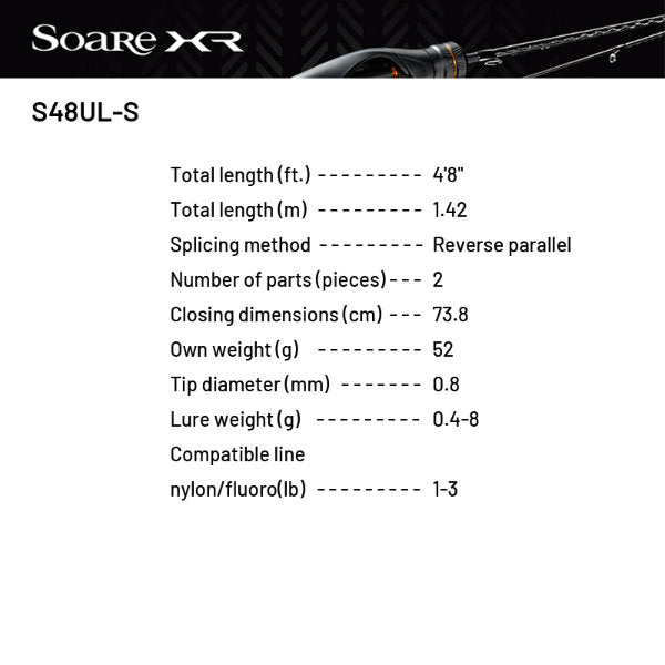 SHIMANO Soare XR S48UL-S (2 pieces, Spinning)