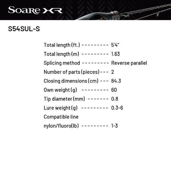 SHIMANO Soare XR S54SUL-S (2 pieces, Spinning)