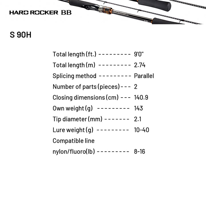 SHIMANO 24 HARD ROCKER BB S 90H (2 pieces, Spinning)