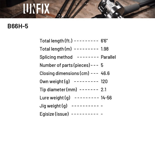 SHIMANO 24 UNFIX B66H-5 (5 pieces, Casting)