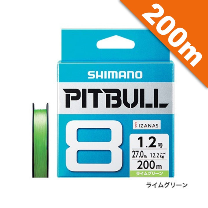 SHIMANO PITBULL 8 #1.5 (31.7 lb) - 200m PLM68R LIME GREEN
