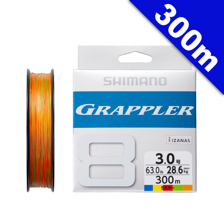 SHIMANO GRAPPLER 8 PE #1 (23.1 lb) - 300m 5 COLORS