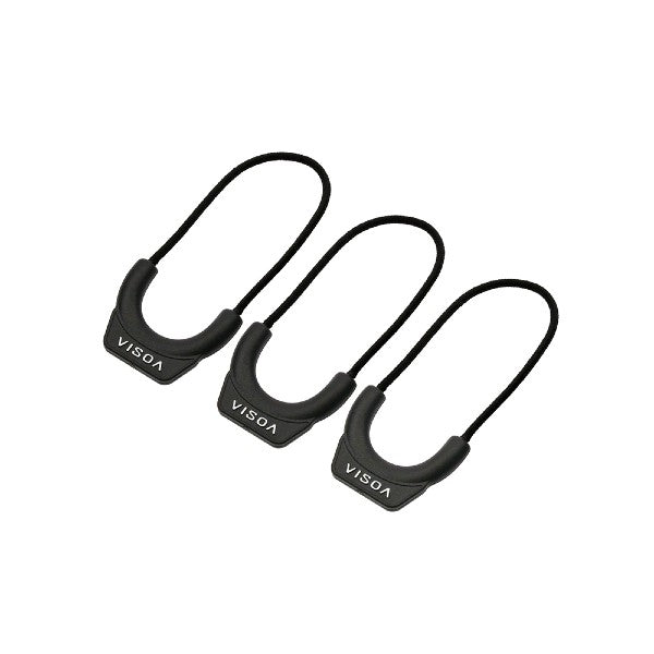 VISOA ZIPPER PULL 6x3cm U-A26 BLACK