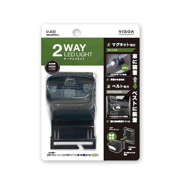 VISOA 2WAY LED LIGHT 35mm : 50mm U-A32 BLACK