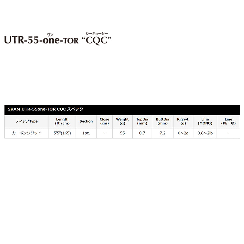 Tict SRAM UTR-55-one-TOR Spinning